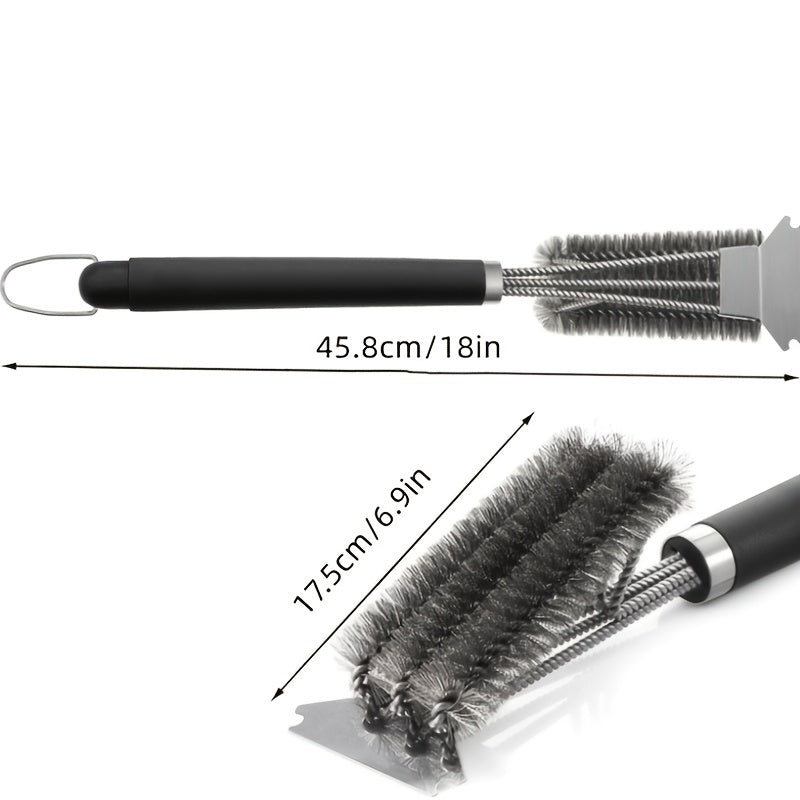 1pc Stainless Steel Grill Brush - Upgrade Your BBQ Game Cleaning & Maintenance Tool!
