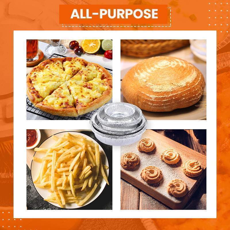 Thickened Tin Foil Tray Baked Rice Round Disposable Barbecue Tray Fast Food Box