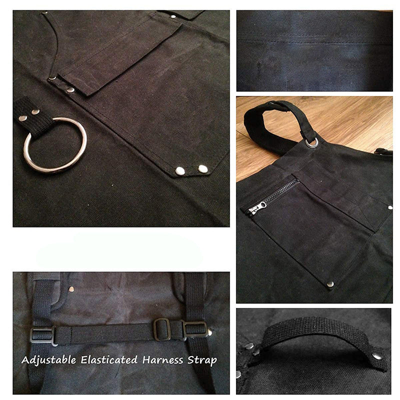 Woodworking Gardening Artist Barbecue Baker Kitchen Household Plain Waxing Canvas Apron