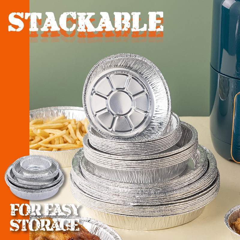 Thickened Tin Foil Tray Baked Rice Round Disposable Barbecue Tray Fast Food Box