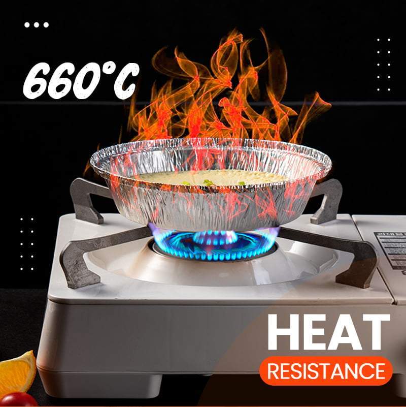 Thickened Tin Foil Tray Baked Rice Round Disposable Barbecue Tray Fast Food Box