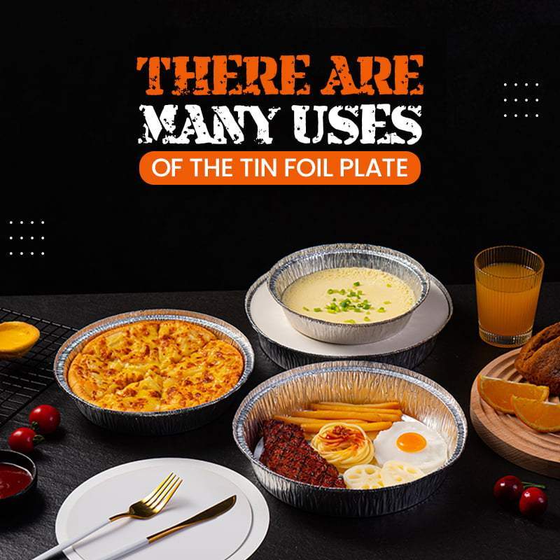 Thickened Tin Foil Tray Baked Rice Round Disposable Barbecue Tray Fast Food Box