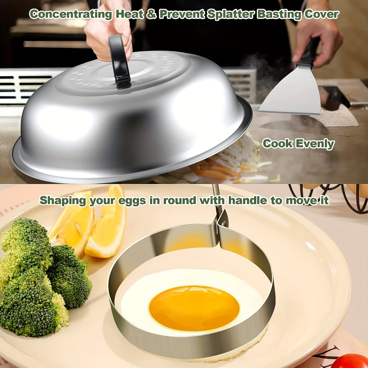 25pcs Stainless Steel Griddle Grill Accessories Set, Professional Flat Top BBQ Tools With Extended Spatulas, Scrapers, Egg Rings, Squeeze Bottles, For Outdoor Barbecue And Camping Chef Use