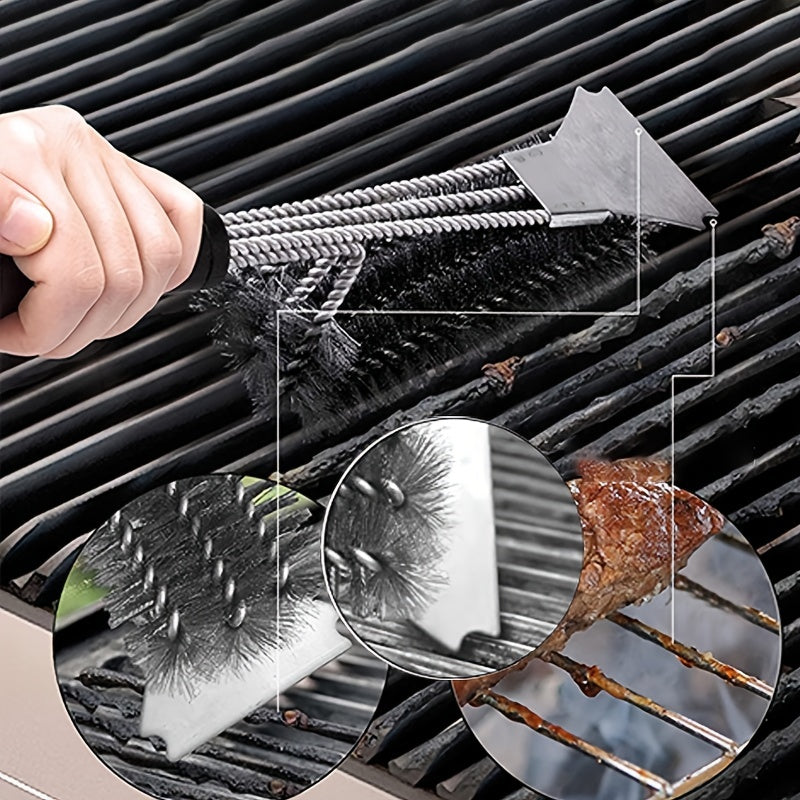 1pc Stainless Steel Grill Brush - Upgrade Your BBQ Game Cleaning & Maintenance Tool!