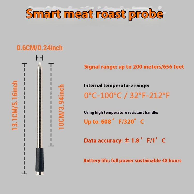 Wireless Barbecue Probe Smart Bluetooth Food Thermometer