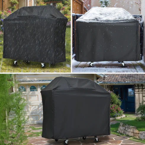 3-Burner Stainless Steel Propane Gas Grill with Automatic Ignition Side Burner Cover for Outdoor BBQ Camping FCJ