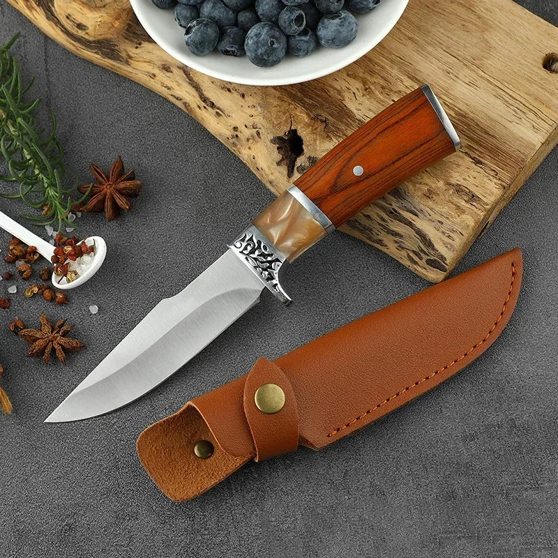 kitchen daily fruit knife stainless steel sharp meat/vegetable cutting small straight knife with knife cover