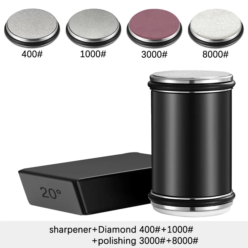 Rolling Knife Sharpener Magnetic Knife Holder Sharpening Stone Kit With 15/20° Degrees Angle Roller Kitchen Whetstone Accessory