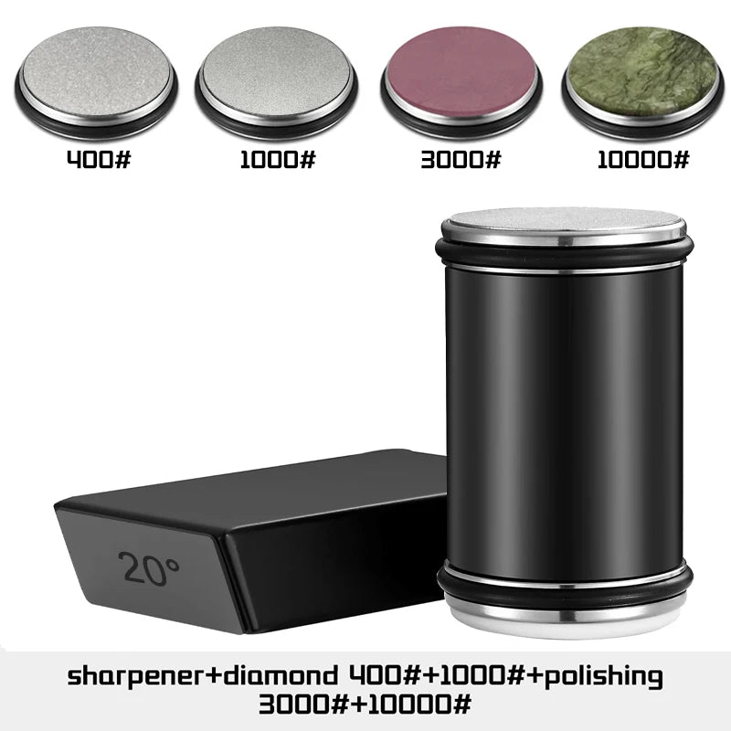 Rolling Knife Sharpener Magnetic Knife Holder Sharpening Stone Kit With 15/20° Degrees Angle Roller Kitchen Whetstone Accessory