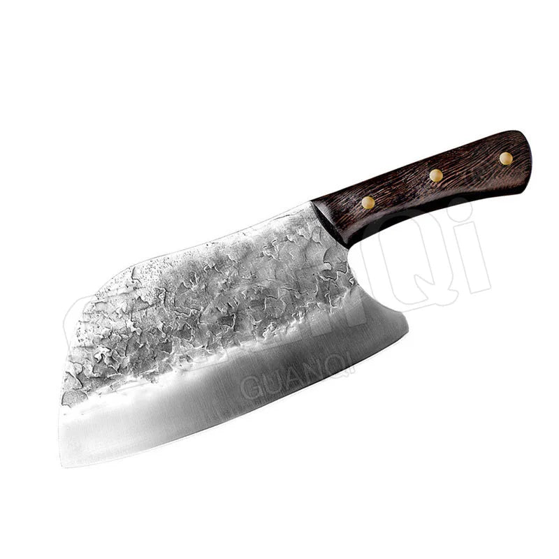 Handmade Forged Kitchen Knife Chef Knife High-carbon Bone Chopper Traditional Butcher Cleaver Slicing Knife Cooking Tools