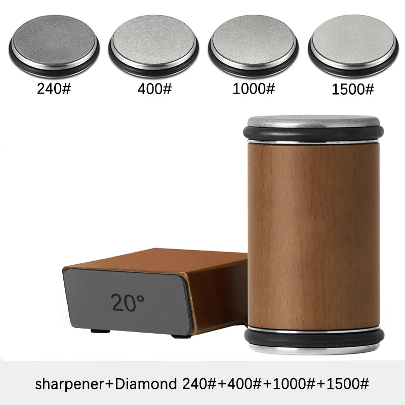 Rolling Knife Sharpener Magnetic Knife Holder Sharpening Stone Kit With 15/20° Degrees Angle Roller Kitchen Whetstone Accessory