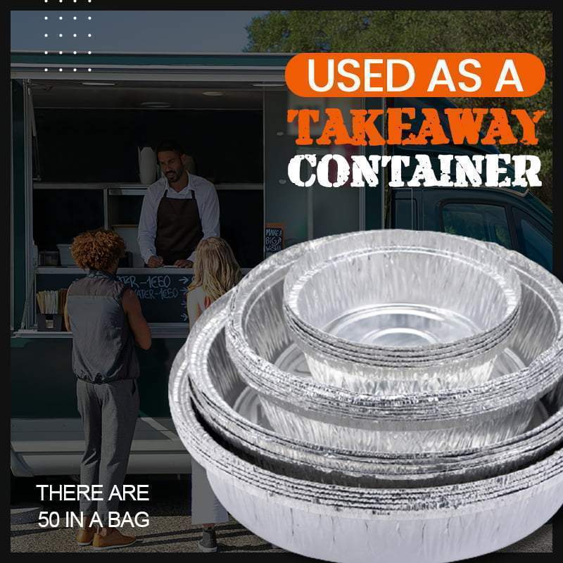 Thickened Tin Foil Tray Baked Rice Round Disposable Barbecue Tray Fast Food Box