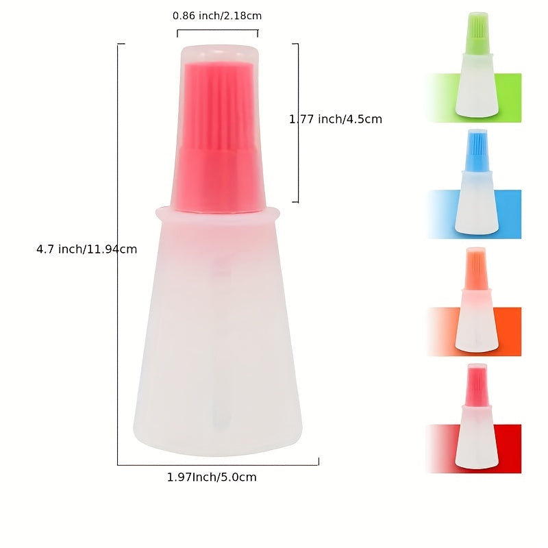 1pc Silicone High Temperature Resistant Oil Brush with Bottle Brush, Air Fryer Pancake Grill, BBQ Tools, BBQ Accessories, Grill Accessories