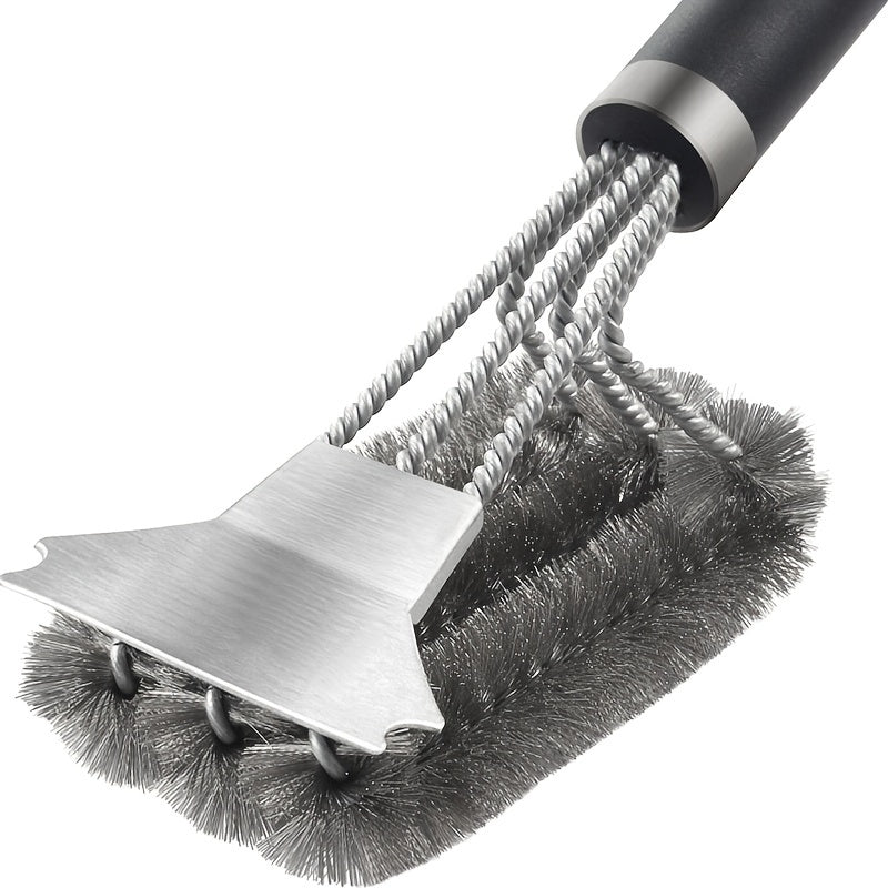 1pc Stainless Steel Grill Brush - Upgrade Your BBQ Game Cleaning & Maintenance Tool!