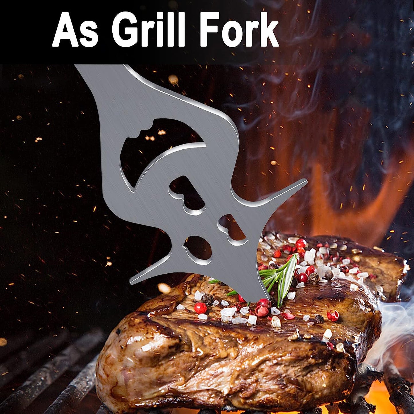 Multifunctional 6 In 1 Barbecue Fork Accessories BBQ Kitchen Gadgets