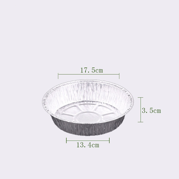 Thickened Tin Foil Tray Baked Rice Round Disposable Barbecue Tray Fast Food Box