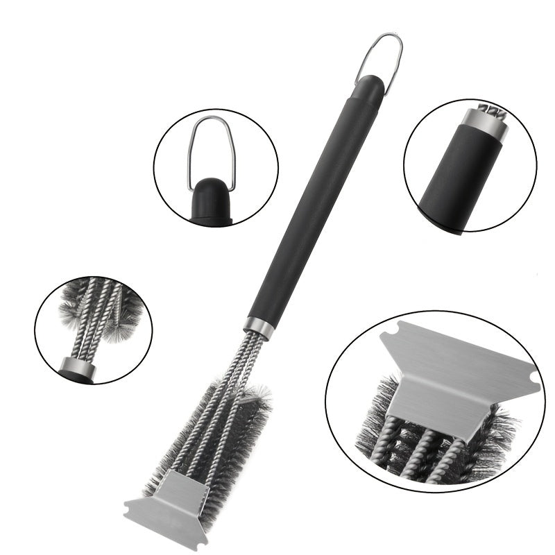1pc Stainless Steel Grill Brush - Upgrade Your BBQ Game Cleaning & Maintenance Tool!