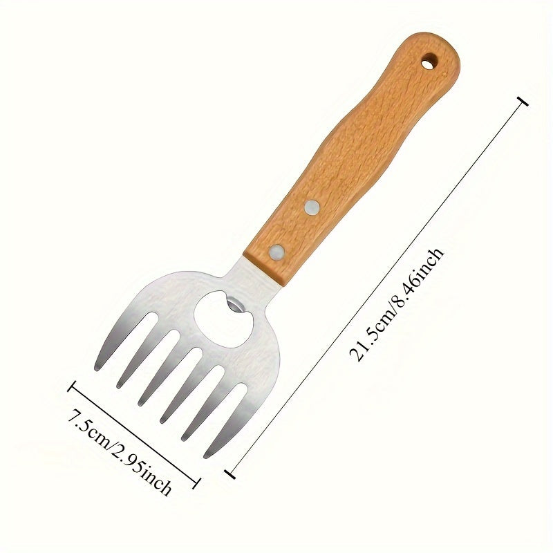 Stainless Steel Bear Claw Meat Splitter - Long Handle Bbq Tool For Perfect Shredding