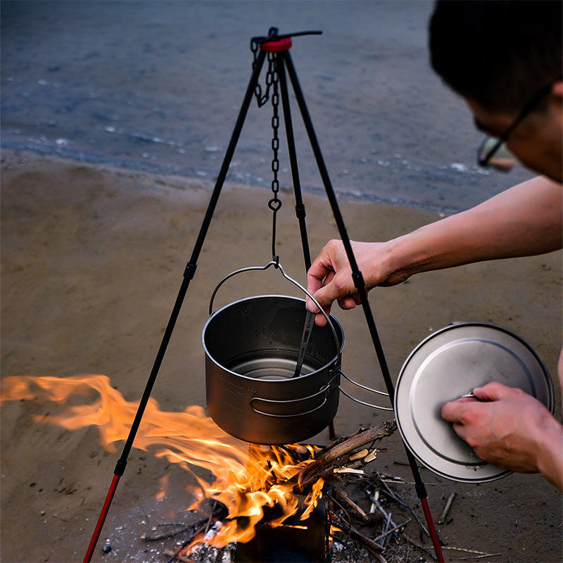 Compatible with Apple, Outdoor Campfire Tripod BBQ Barbecue Grill