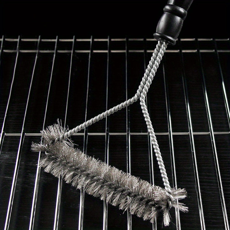 Stainless Steel Bbq Grill Cleaning Brush - Non-Stick, Durable Bristles For Easy Grease Removal, Comfort Grip Handle, Versatile For All Grills