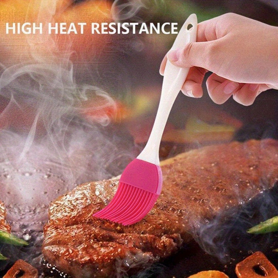 Silicone Basting Pastry Brushes Set - Heat Resistant Cooking Oil Brush for Baking, BBQ, Cooking - Kitchen Brushes for Sauce, Marinades (Material: Plastic, Silicone)