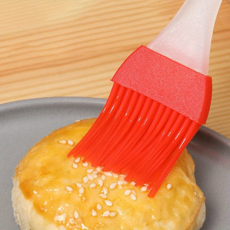Silicone Basting Pastry Brushes Set - Heat Resistant Cooking Oil Brush for Baking, BBQ, Cooking - Kitchen Brushes for Sauce, Marinades (Material: Plastic, Silicone)