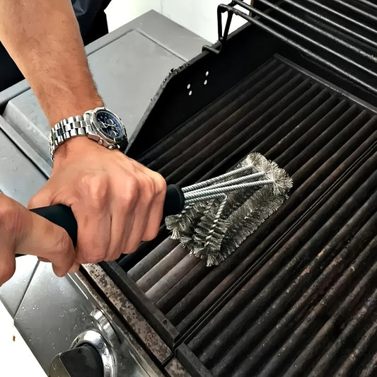 1pc Stainless Steel Grill Brush - Upgrade Your BBQ Game Cleaning & Maintenance Tool!