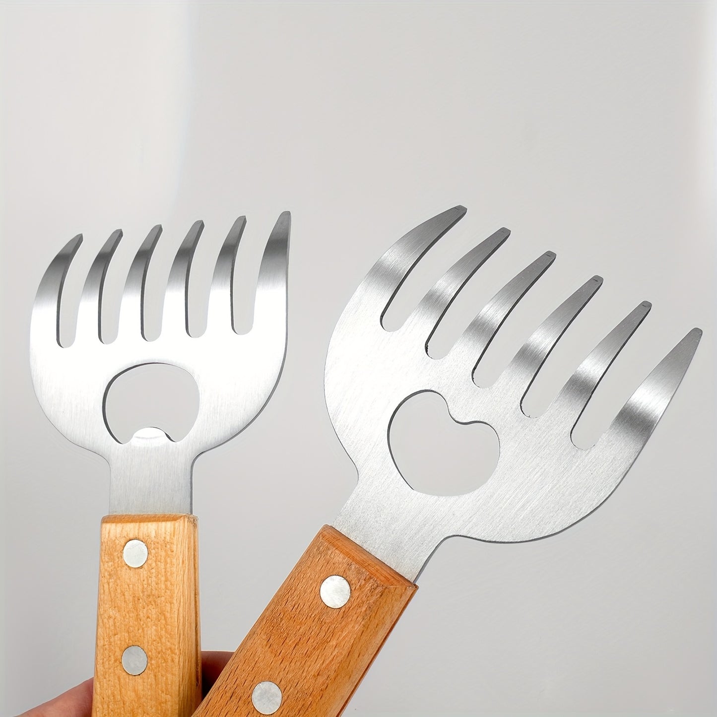 Stainless Steel Bear Claw Meat Splitter - Long Handle Bbq Tool For Perfect Shredding