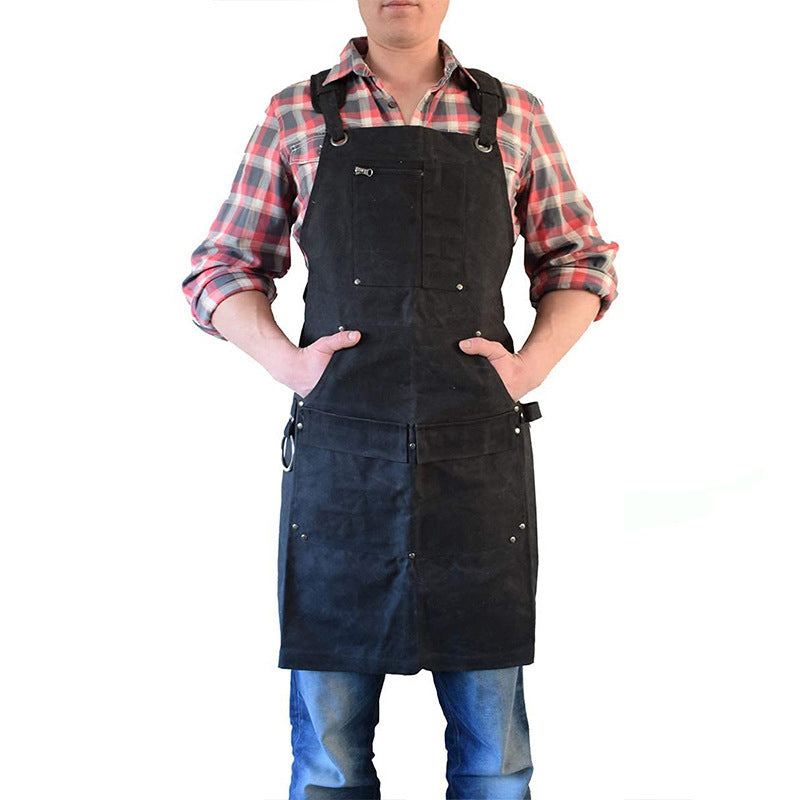 Woodworking Gardening Artist Barbecue Baker Kitchen Household Plain Waxing Canvas Apron