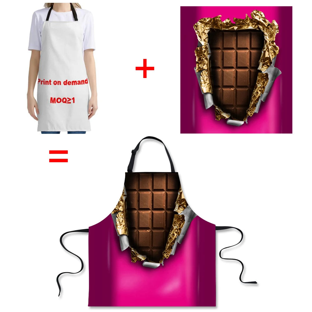 Custom Print on Demand Men's Sexy Muscle Pattern Designs Kitchen Apron Christmas Funny Flirty Cooking Aprons