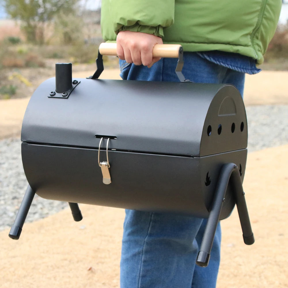 Portable Charcoal Grill, Small Tabletop Barbecue Grill for Outdoor Camping Backyard Party BBQ Cooking