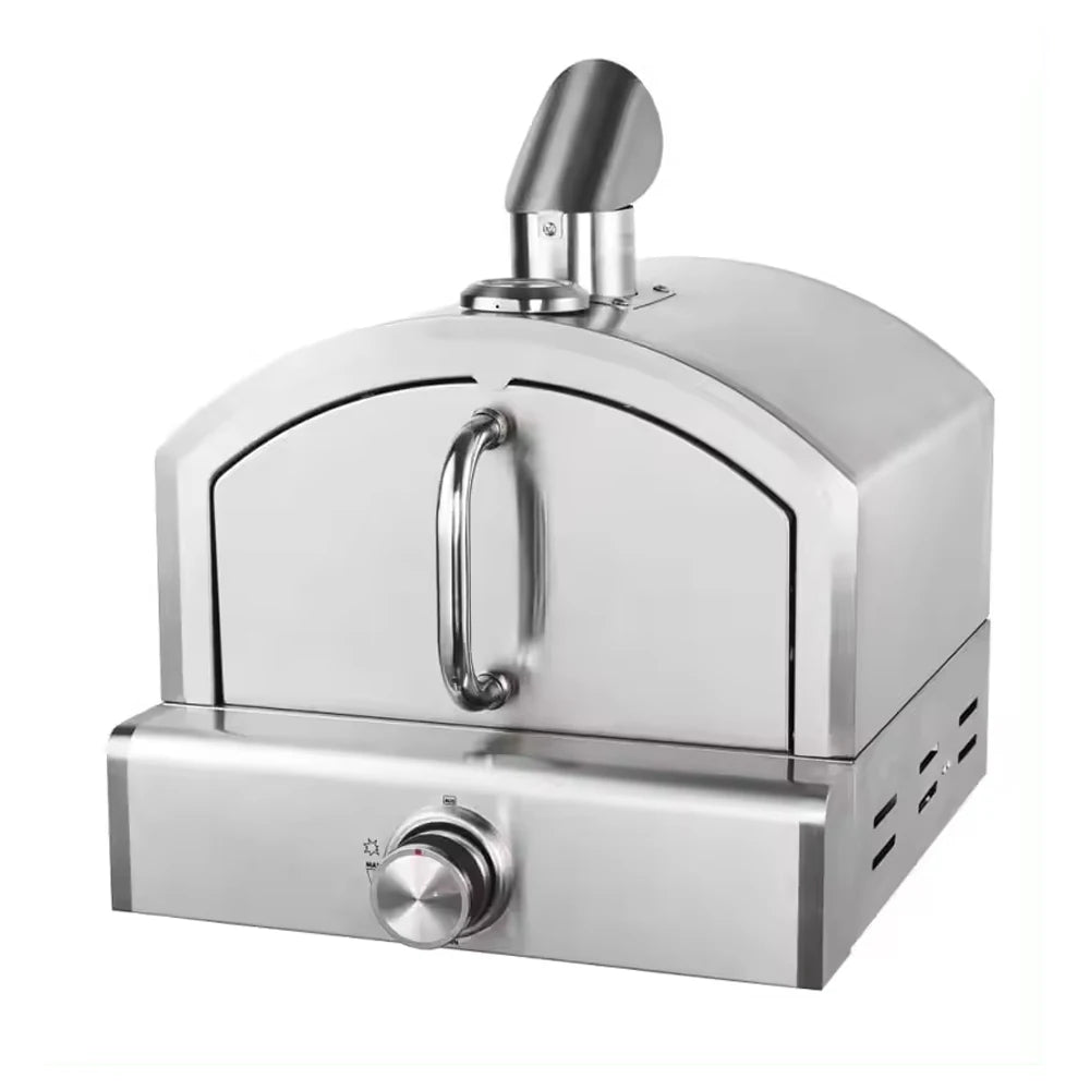 XEOLEO Stainless Steel Pizza Oven Gas Outdoor Portable Patio Grill Indoor Smokeless BBQ Quick Pizza Oven 12inch for Party/picnic