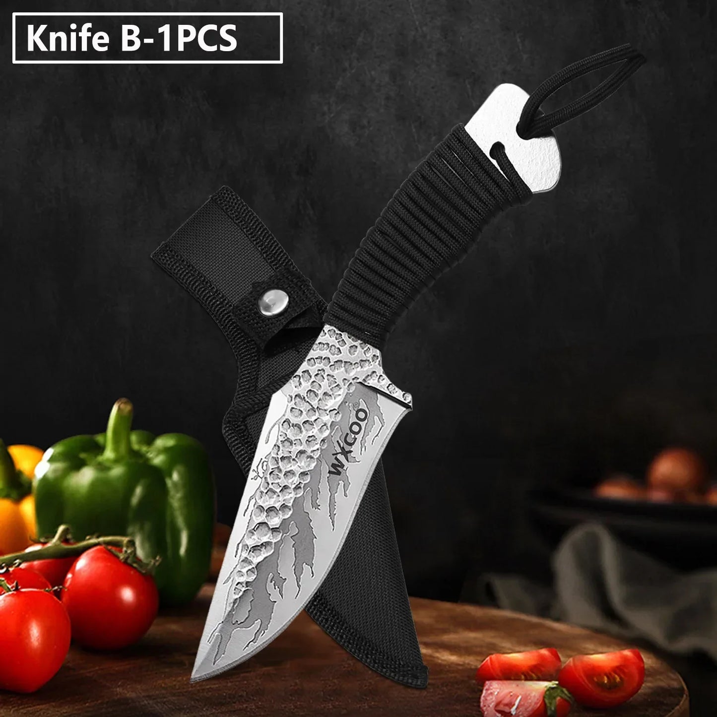 Kitchen Boning  Knife Forged Chef's Knife BBQ Cooking Meat Cutter Fruit Slicing Stainless Steel Cleaver Butcher Knife with cover