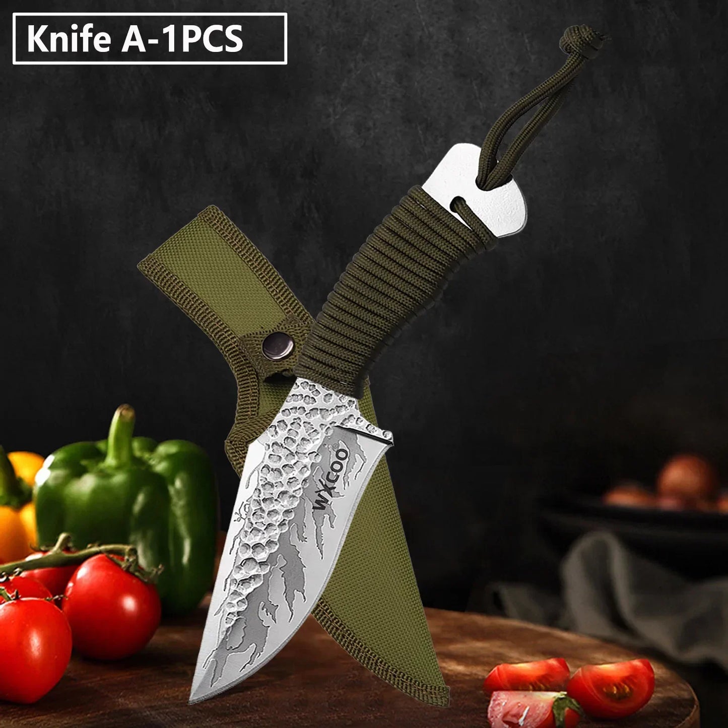 Kitchen Boning  Knife Forged Chef's Knife BBQ Cooking Meat Cutter Fruit Slicing Stainless Steel Cleaver Butcher Knife with cover