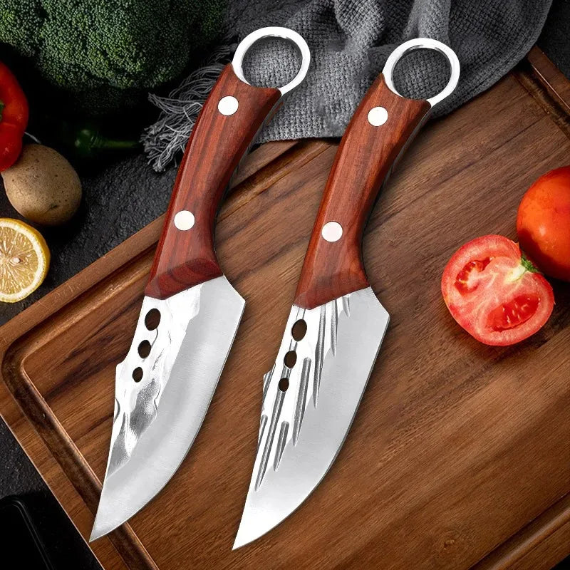 Kitchen Boning Knife Hand Forged Meat Cleaver Stainless Steel Wood Handle Chef Butcher Knives Slicing Fish Knife Cooking Tools