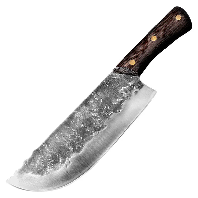 Kitchen Knife Wood Hand Handmade Forged Chef Knife Meat Vegetables Chopper Traditional Butcher Cleaver Slicing Knife Cook Tools