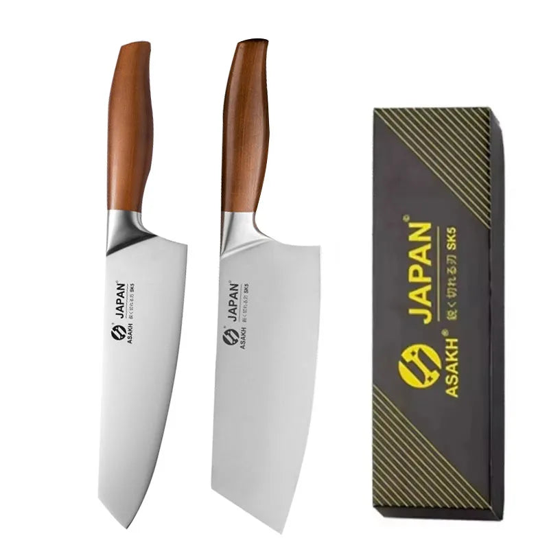 Professional Japanese Kitchen Knives Set Stainless Steel Fish Fillet Meat Cleaver Chef Knife Slicing Santoku Knife Cooking Tools