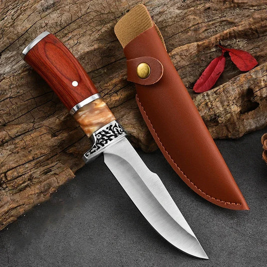 kitchen daily fruit knife stainless steel sharp meat/vegetable cutting small straight knife with knife cover