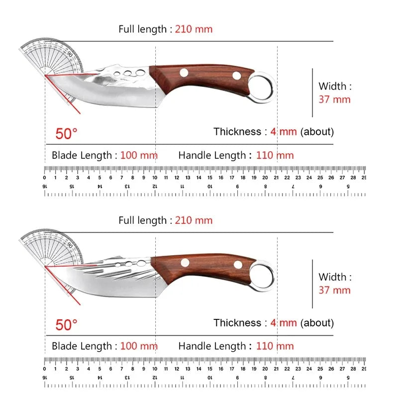 Kitchen Boning Knife Hand Forged Meat Cleaver Stainless Steel Wood Handle Chef Butcher Knives Slicing Fish Knife Cooking Tools