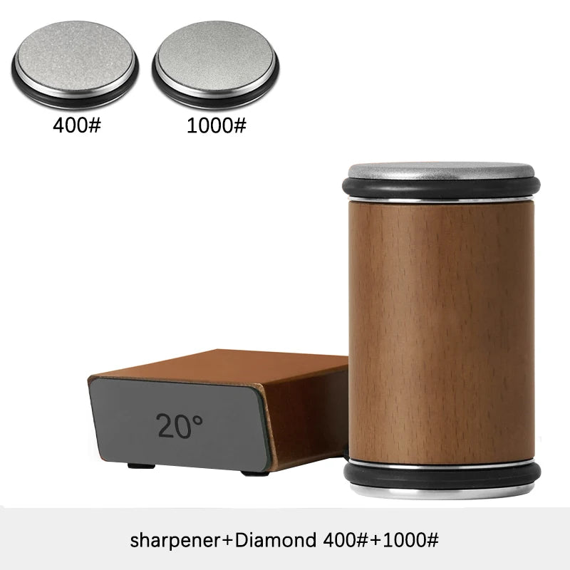 Rolling Knife Sharpener Magnetic Knife Holder Sharpening Stone Kit With 15/20° Degrees Angle Roller Kitchen Whetstone Accessory