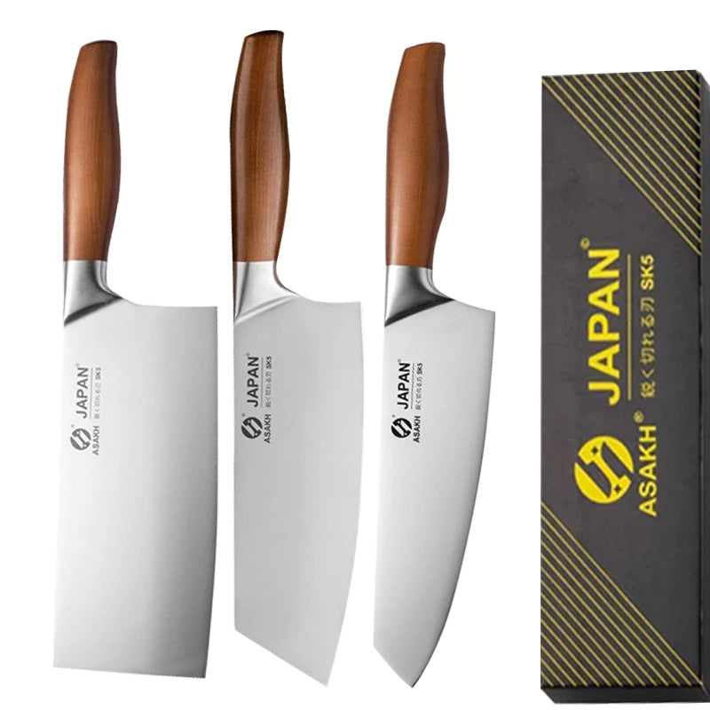 Professional Japanese Kitchen Knives Set Stainless Steel Fish Fillet Meat Cleaver Chef Knife Slicing Santoku Knife Cooking Tools
