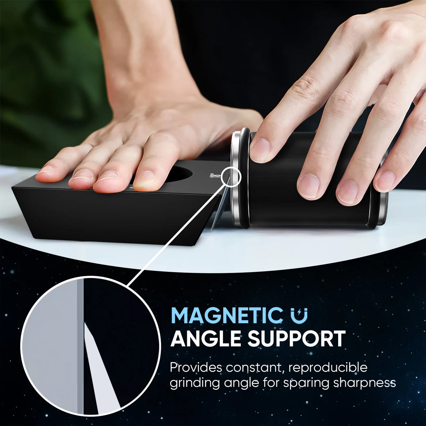 New Rolling Knife Sharpener Four-Sided Diamond Sharpening Stone15/18/20/22Degree Magnetic Angle Roller Sharpening Kitchen Knives