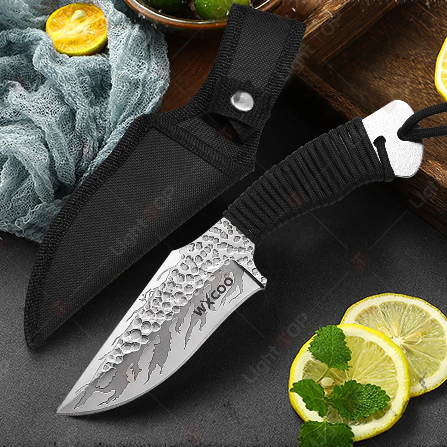 Kitchen Boning  Knife Forged Chef's Knife BBQ Cooking Meat Cutter Fruit Slicing Stainless Steel Cleaver Butcher Knife with cover