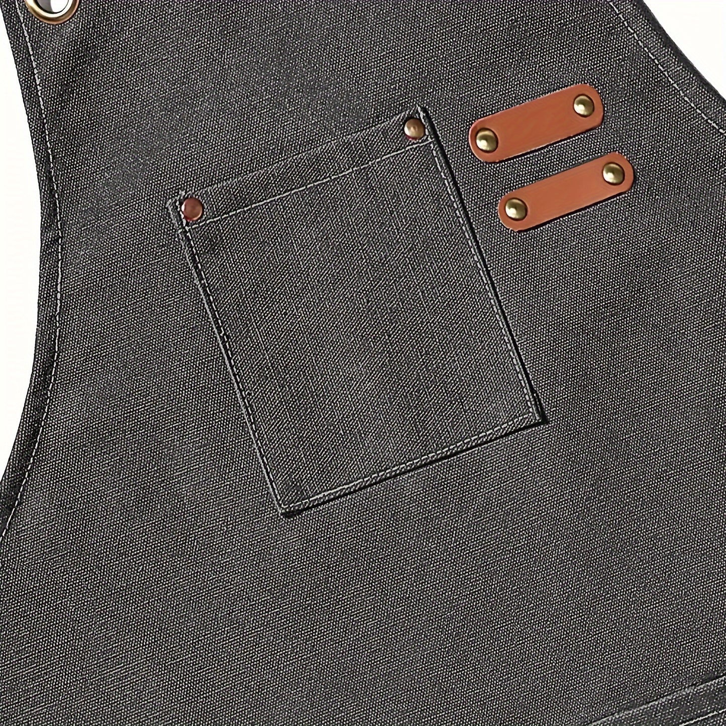 Canvas Cooking Apron with Hand Wipe - Adjustable with Tool Pockets, Modern Design for Kitchen, BBQ, Restaurant - Available in Black, Brown, Blue, Beige