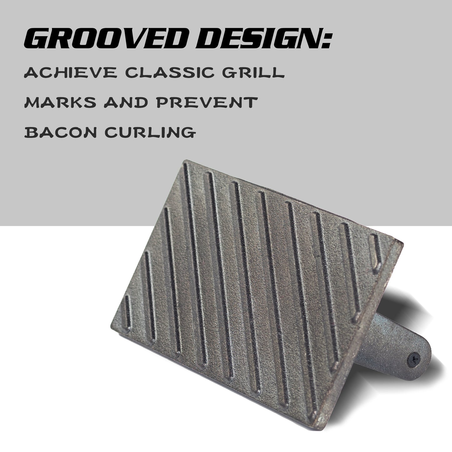 Griddle Press, Grill Press, Meat Press, Cast Iron Grill Press With Wooden Handle, Outdoor Camping BBQ Tool