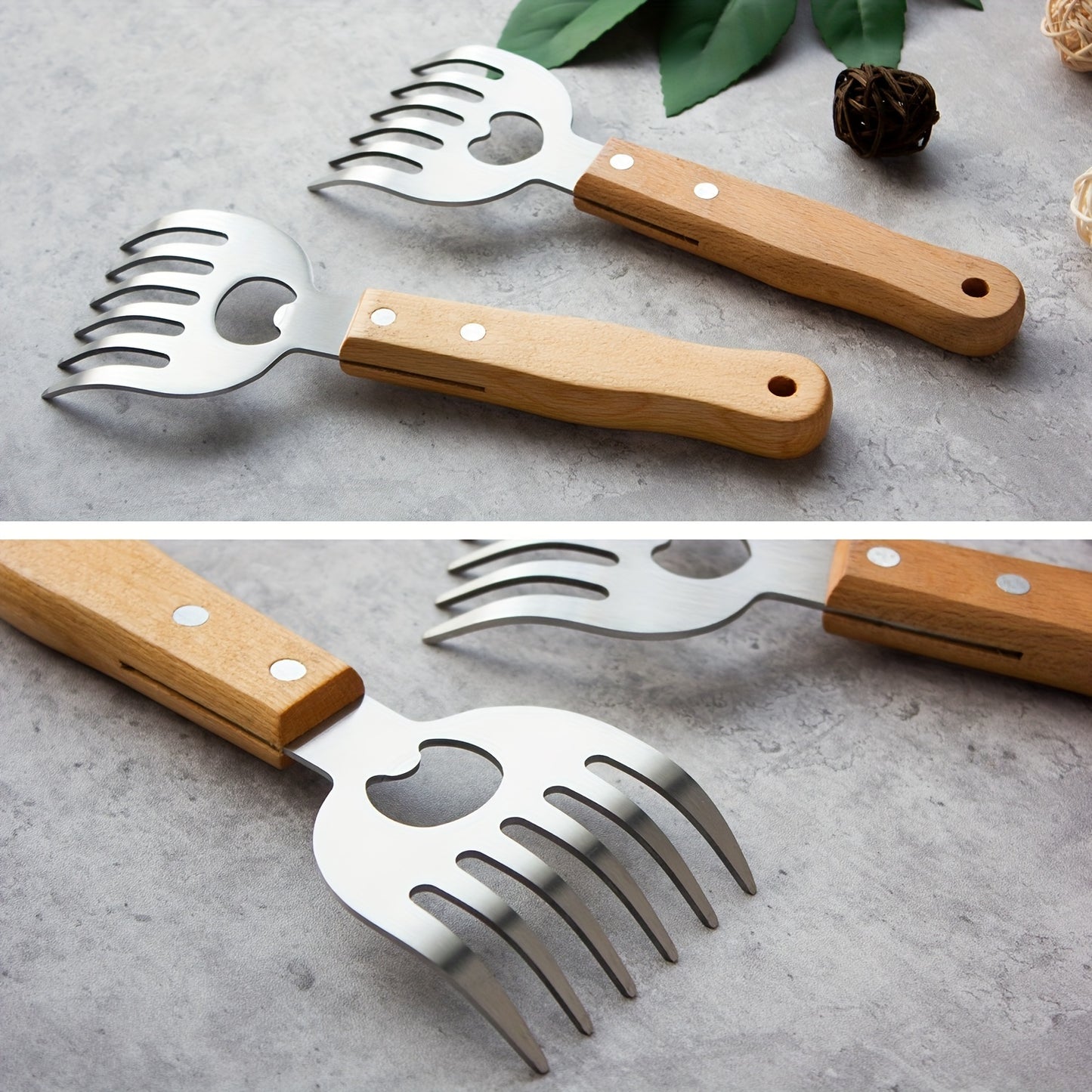 Stainless Steel Bear Claw Meat Splitter - Long Handle Bbq Tool For Perfect Shredding