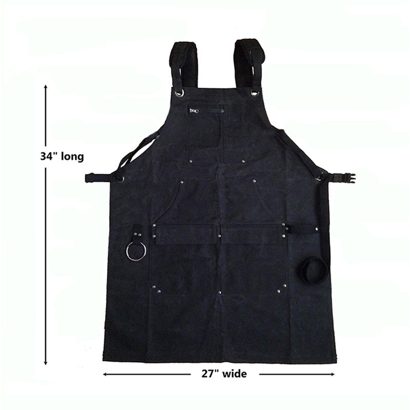 Woodworking Gardening Artist Barbecue Baker Kitchen Household Plain Waxing Canvas Apron