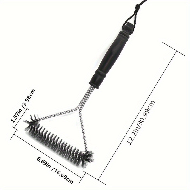 Stainless Steel Bbq Grill Cleaning Brush - Non-Stick, Durable Bristles For Easy Grease Removal, Comfort Grip Handle, Versatile For All Grills